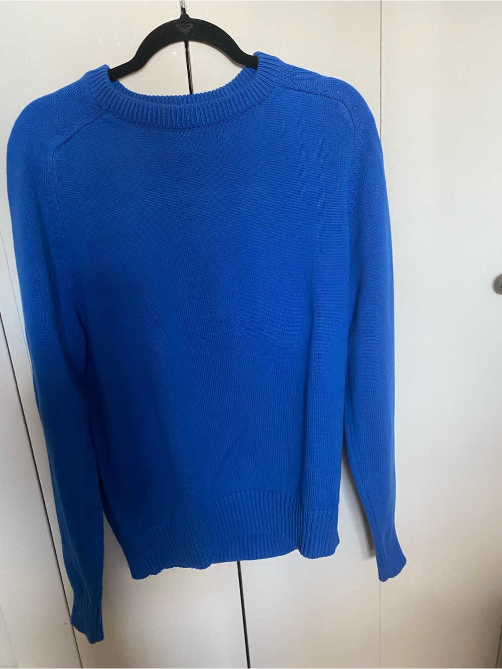J.Crew Men’s 100% Cotton Raglan Crewneck Pullover Sweater Blue M